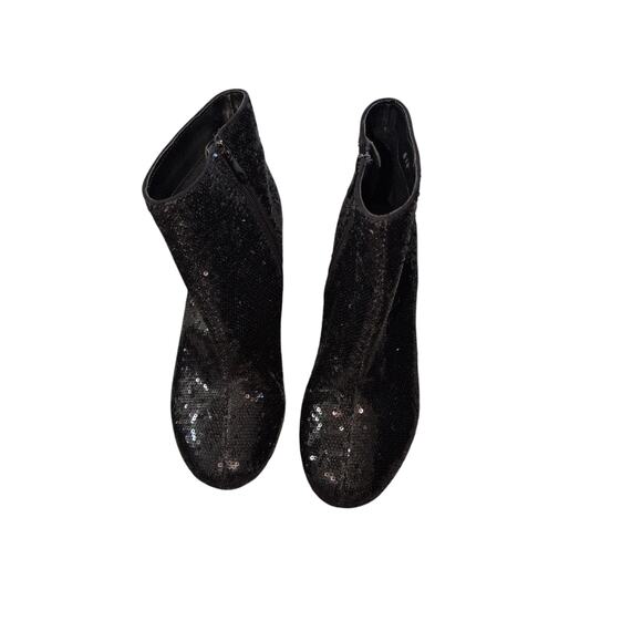 Betsey Johnson Shoes - Betsey Johnson for Torrid Black Sequin Booties – Size 8.5W